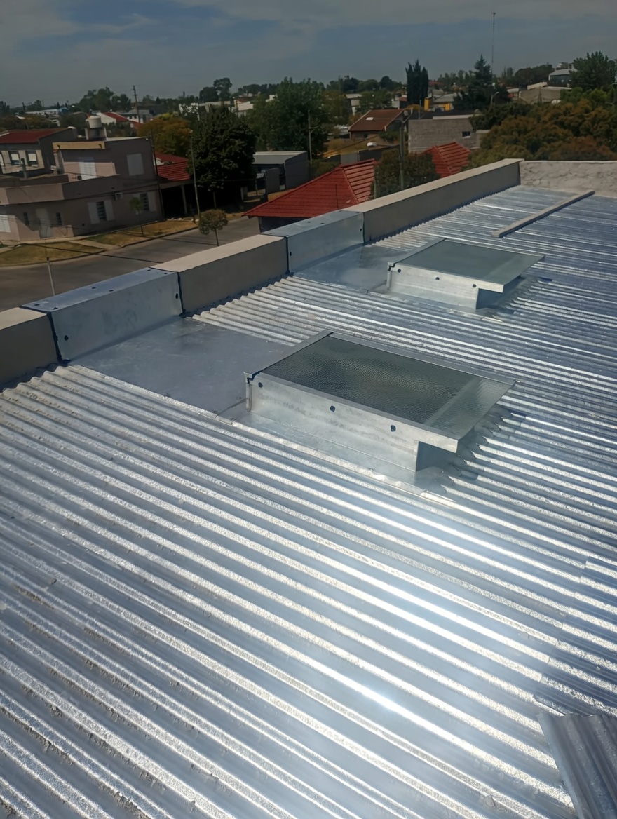 Claraboyas soldadas con vidrio